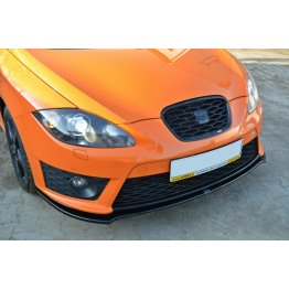 Накладка сплиттер на передний бампер вариант 2 на Seat Leon II 1P1 Cupra / FR